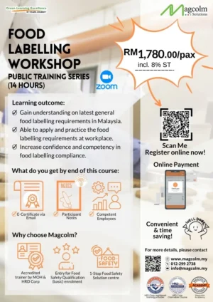 Food Labelling Workshop Online Public Service Flyer